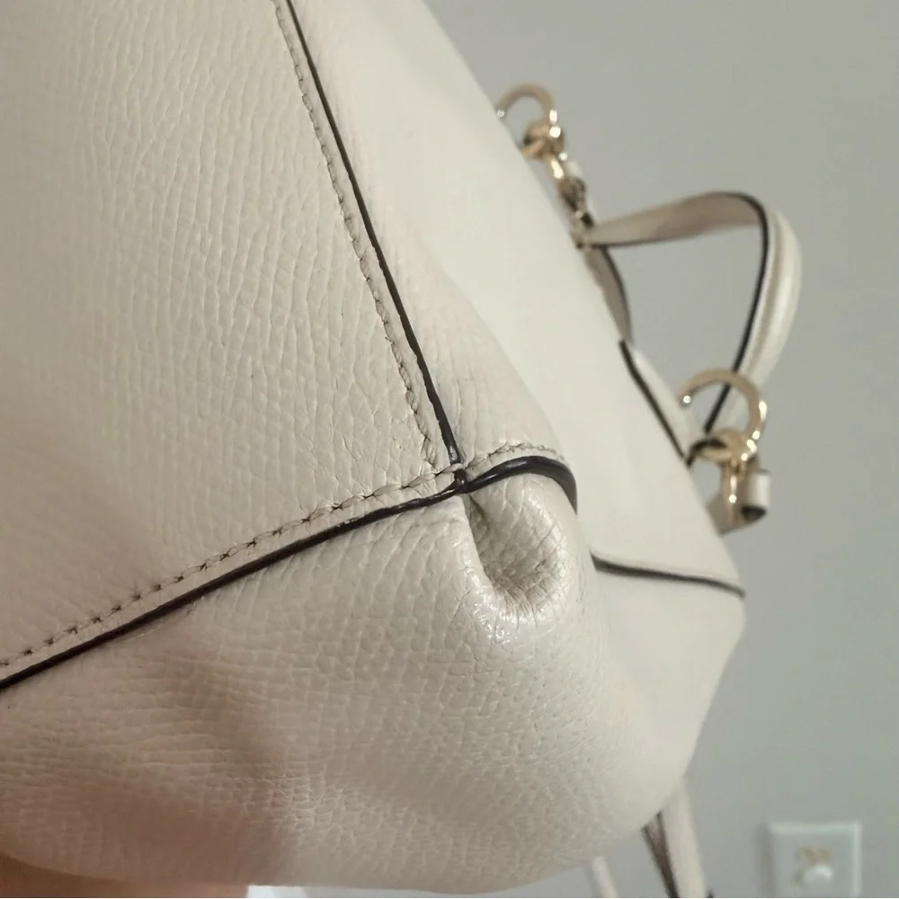 Coach Ivory Satchel with Crossbody Strap